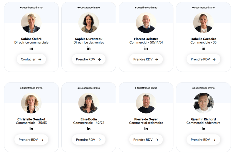 équipe ouest france immobilier