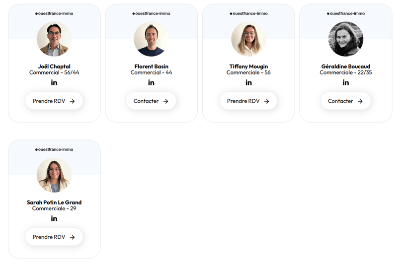 équipe commerciale ouest france immo